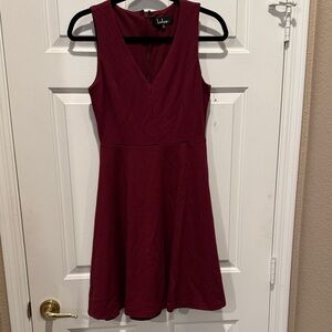 Lulu's Burgundy Sleeveless Mini Dress